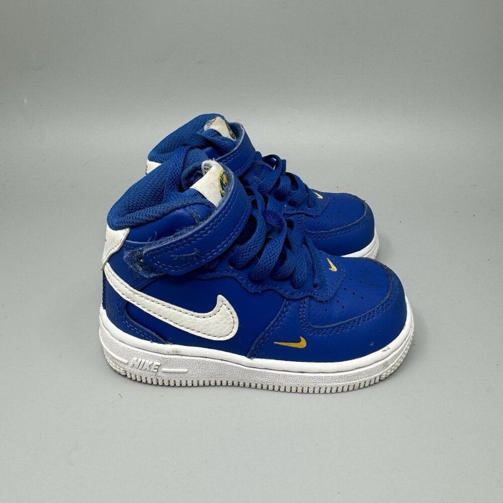 Nike Air Force 1 Mid SE 40th Annivesari Blue Jay-white  Kids Size 6C